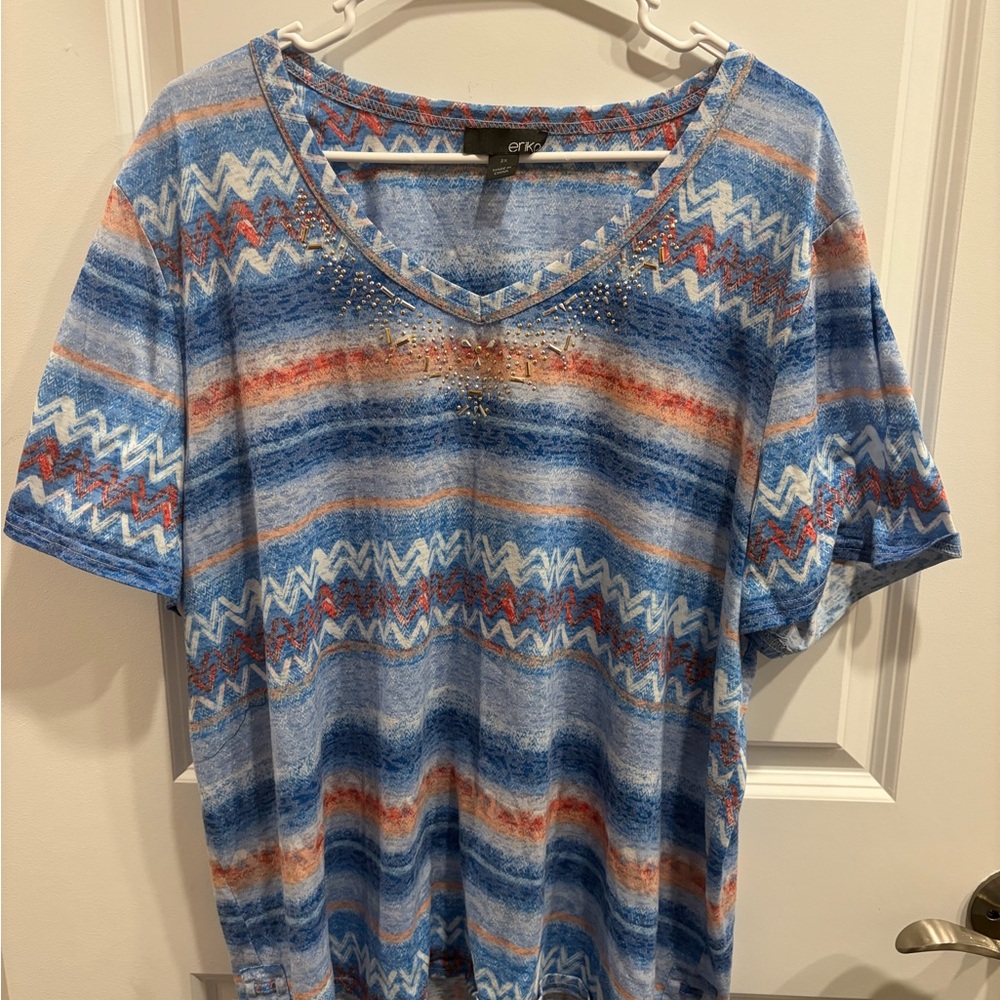 Erika Women's Multicolor Striped Tee